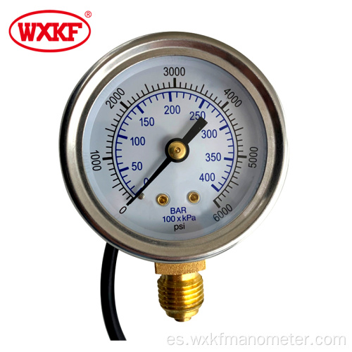 Conexión de la parte posterior YN60 Anómetro de presión de GNC